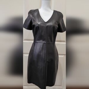Chic Black Leather Dress